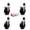 Service Caster 5'' Soft Rubber Swivel 1-7/8'' Expanding Stem Caster Set 2 Total Lock Brakes, 4PK SCC-EXTTL20S514-SRS-2-S-2-178 - alternate 5